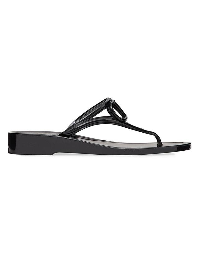 Valentino Garavani VLOGO Jelly Wedge Flip Flop Product Image