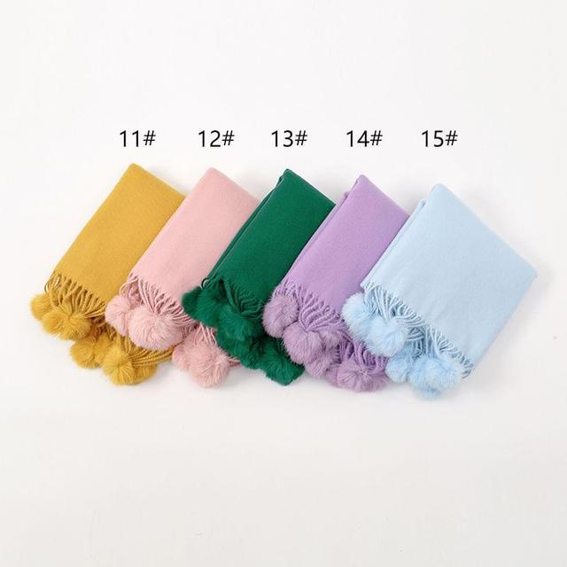 Plain Pom Pom Scarf Product Image