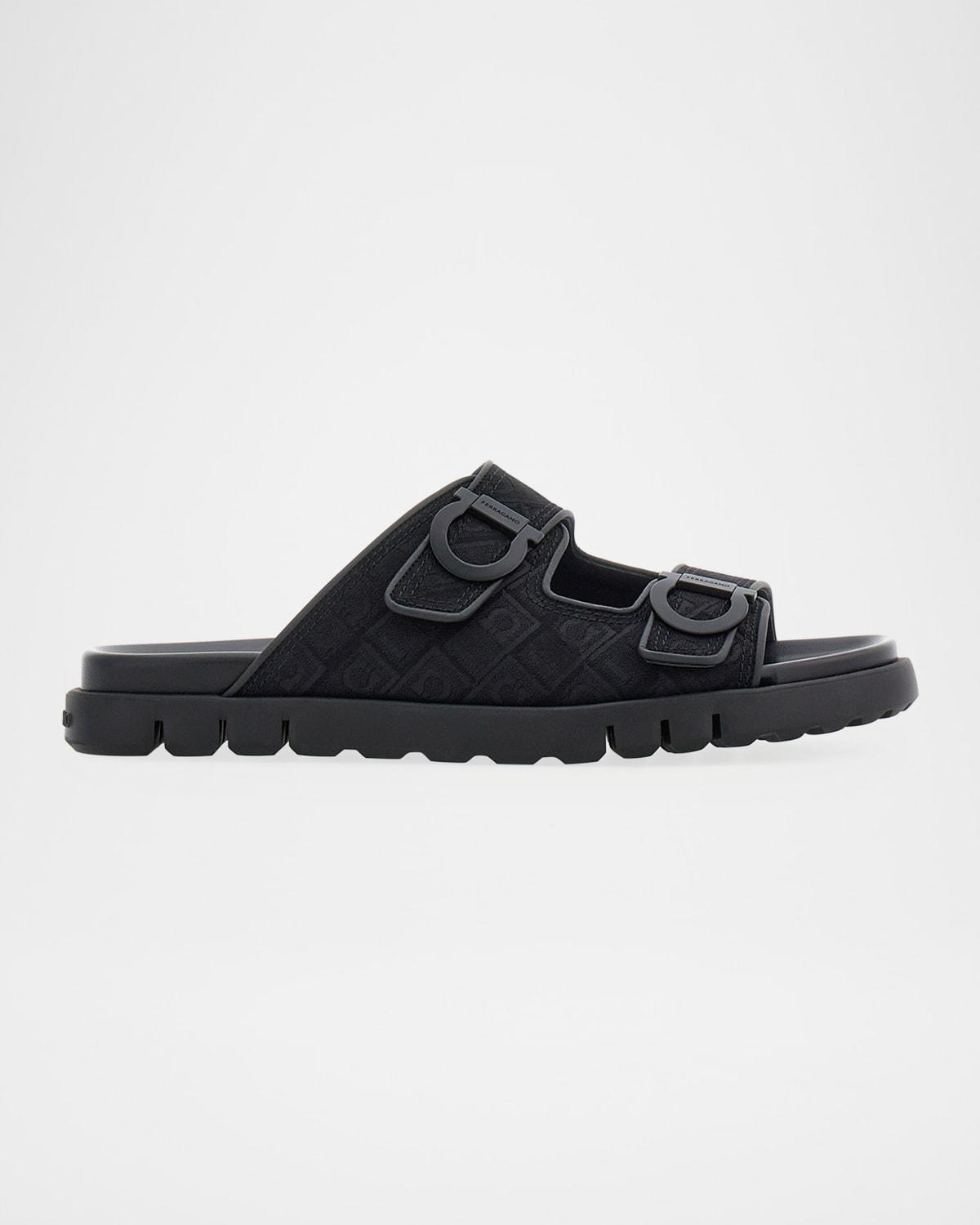 Men's Dual-Buckle Gancio Slide Sandals Product Image