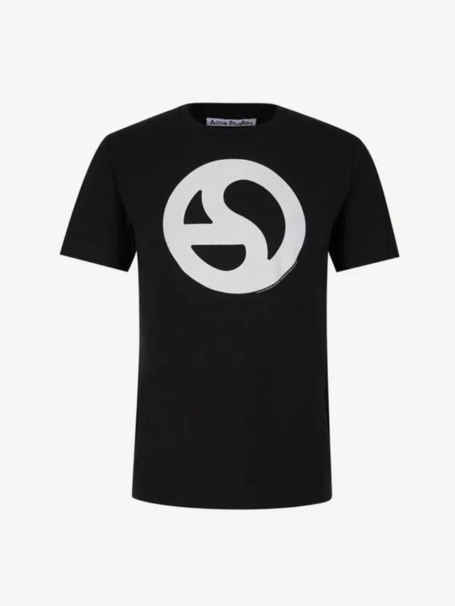 Printed Cotton T-shirt In Black Product Image