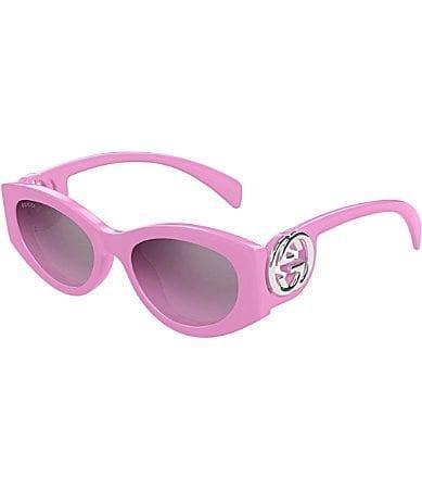 Gucci Womens Chaise Lounge 54mm Mirrored Cat Eye Sunglasses Product Image