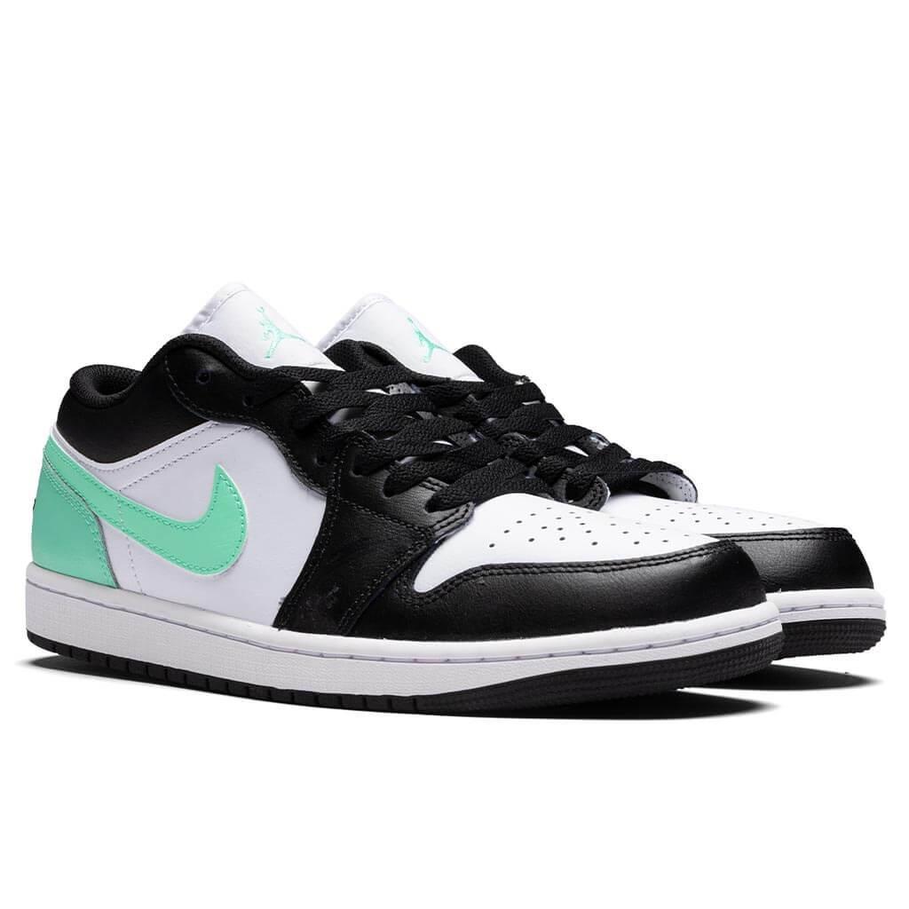 Air Jordan 1 Low - White/Black/Green Glow Male Product Image