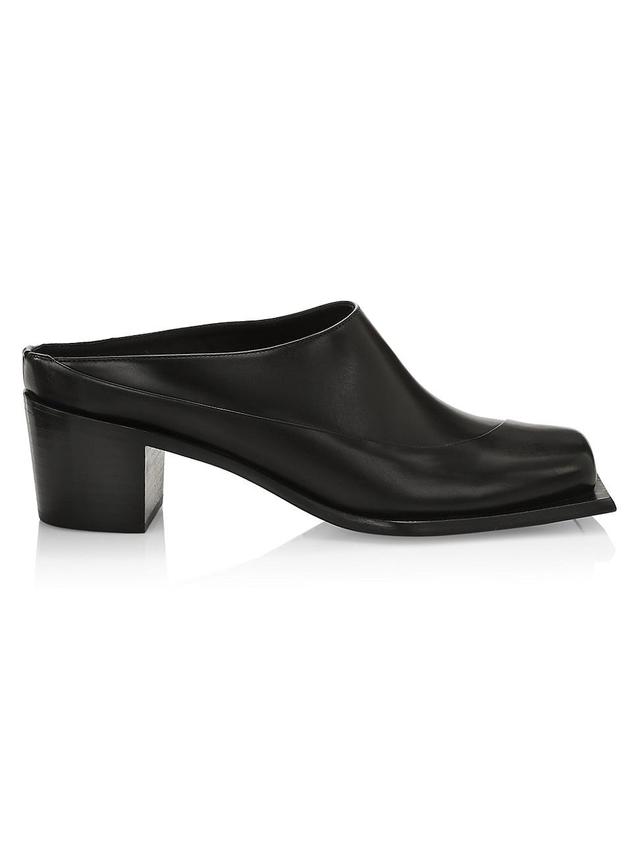 Mens Lonel Square-Toe Leather Mules Product Image