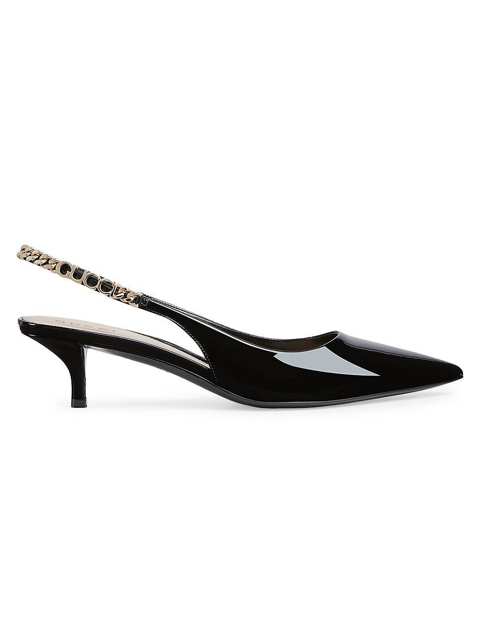 Womens Signoria 45MM Chain-Embellished Slingback Pumps Product Image