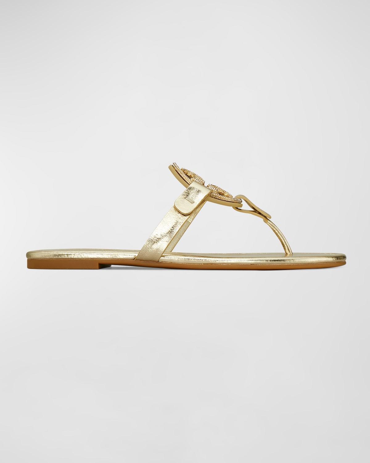 Miller Pave Medallion Thong Sandals Product Image