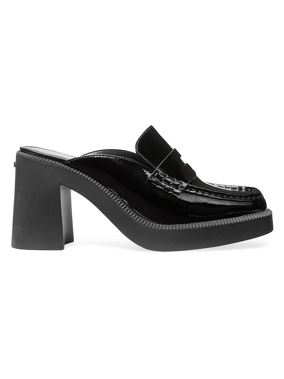 Womens Eden Leather Platform Mules Product Image