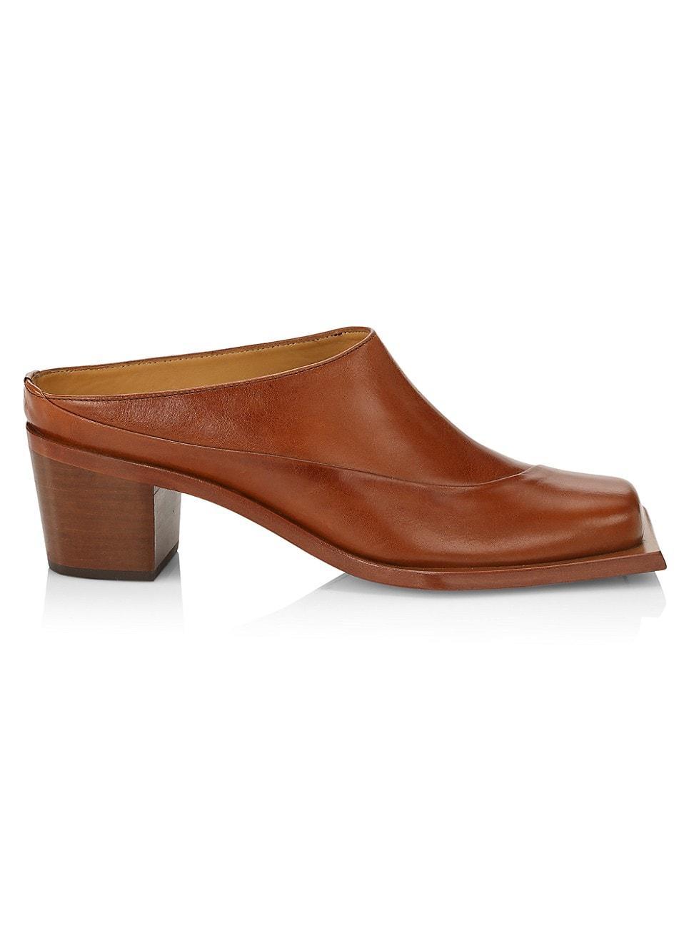 Mens Lonel Square-Toe Leather Mules Product Image