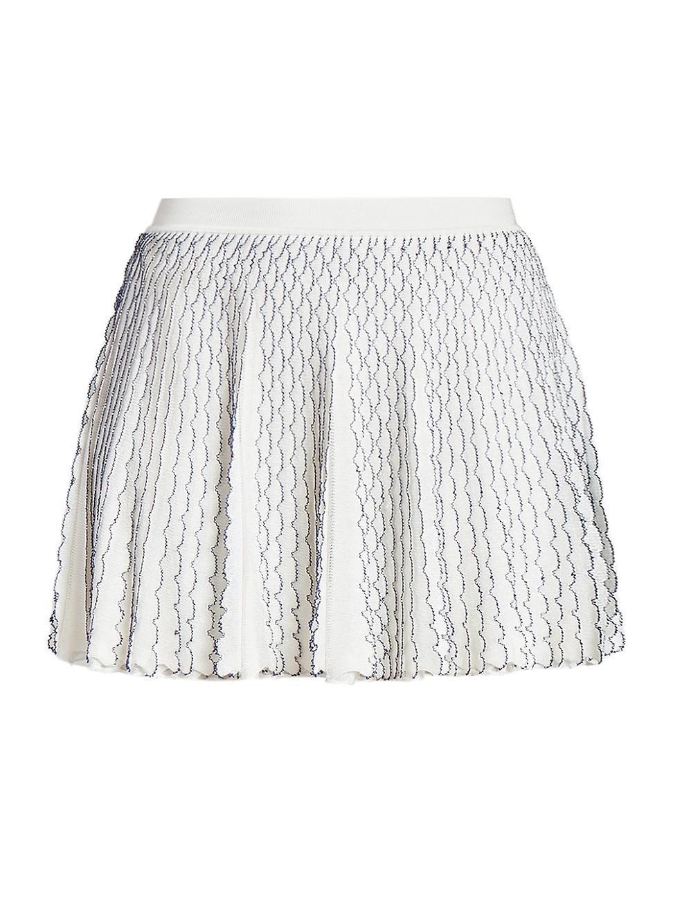 Womens LOEWE x Paulas Ibiza Scalloped Knit Miniskirt Product Image