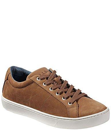 L.L.Bean Womens Eco Bay Nubuck Leather Sneakers Product Image