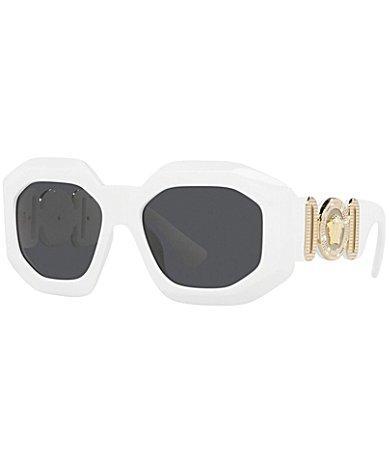 Mens Bold 3 Dots 54MM Rectangular Sunglasses Product Image