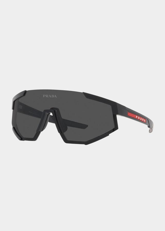 Mens Rectangle Shield Logo Sunglasses Product Image