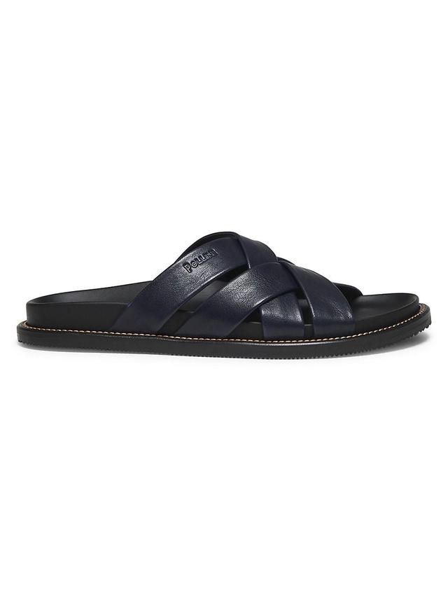 Mens Natural Feeling Leather Slides Product Image