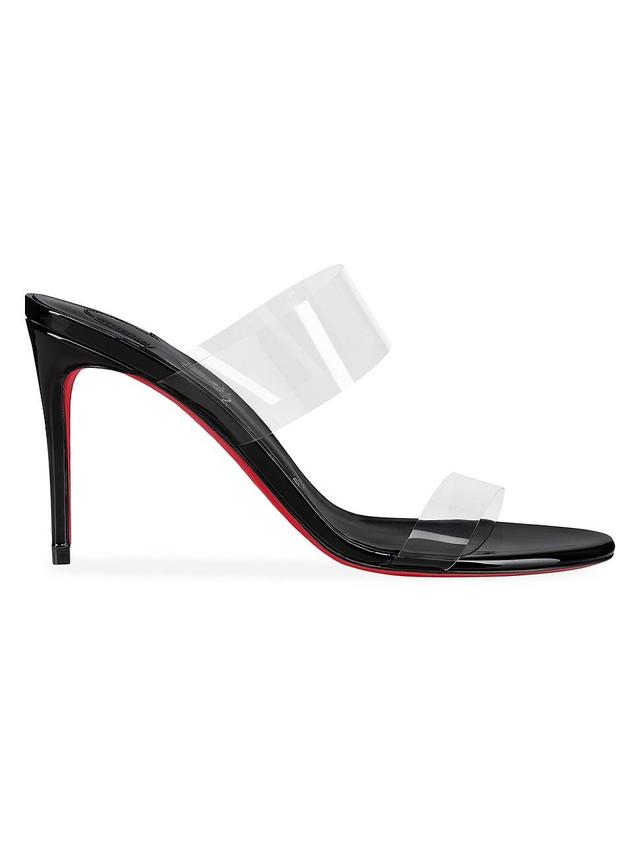 Womens Just Nothing 85MM Patent Leather Mules Product Image