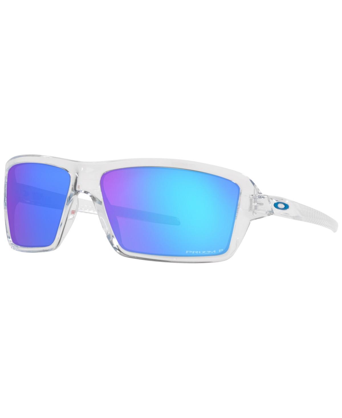 Oakley Cables 63mm Prizm Polarized Oversize Rectangular Sunglasses Product Image