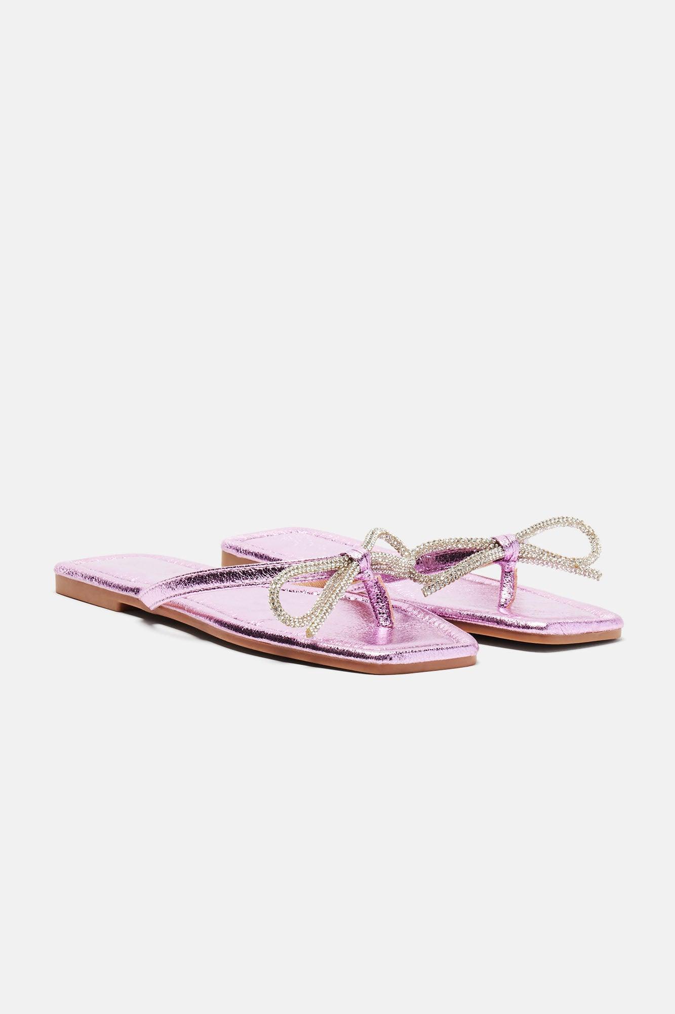 That's My Bestie Flat Sandals - Pink Product Image