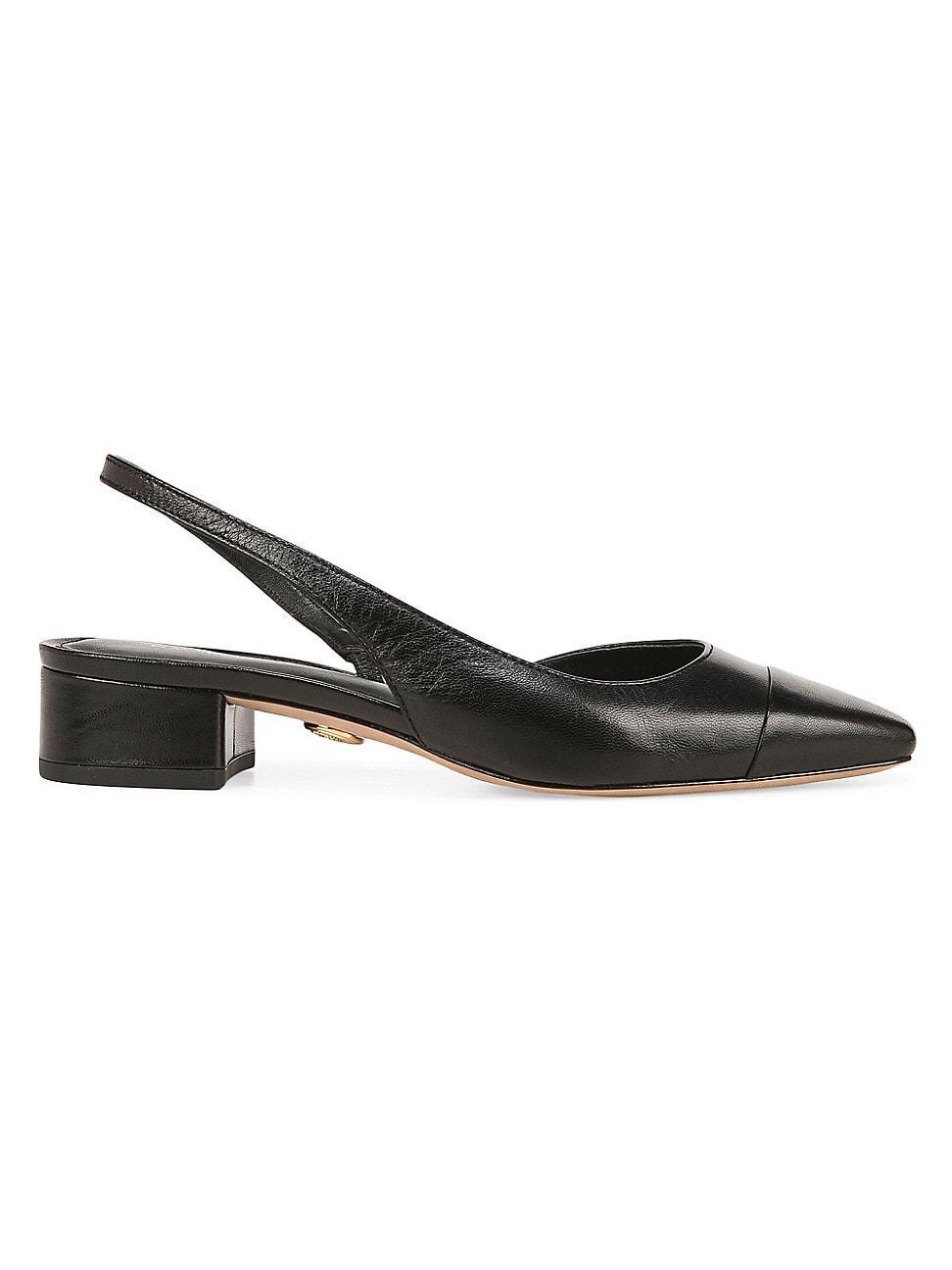 Womens Cecile Leather Slingback Pumps Product Image