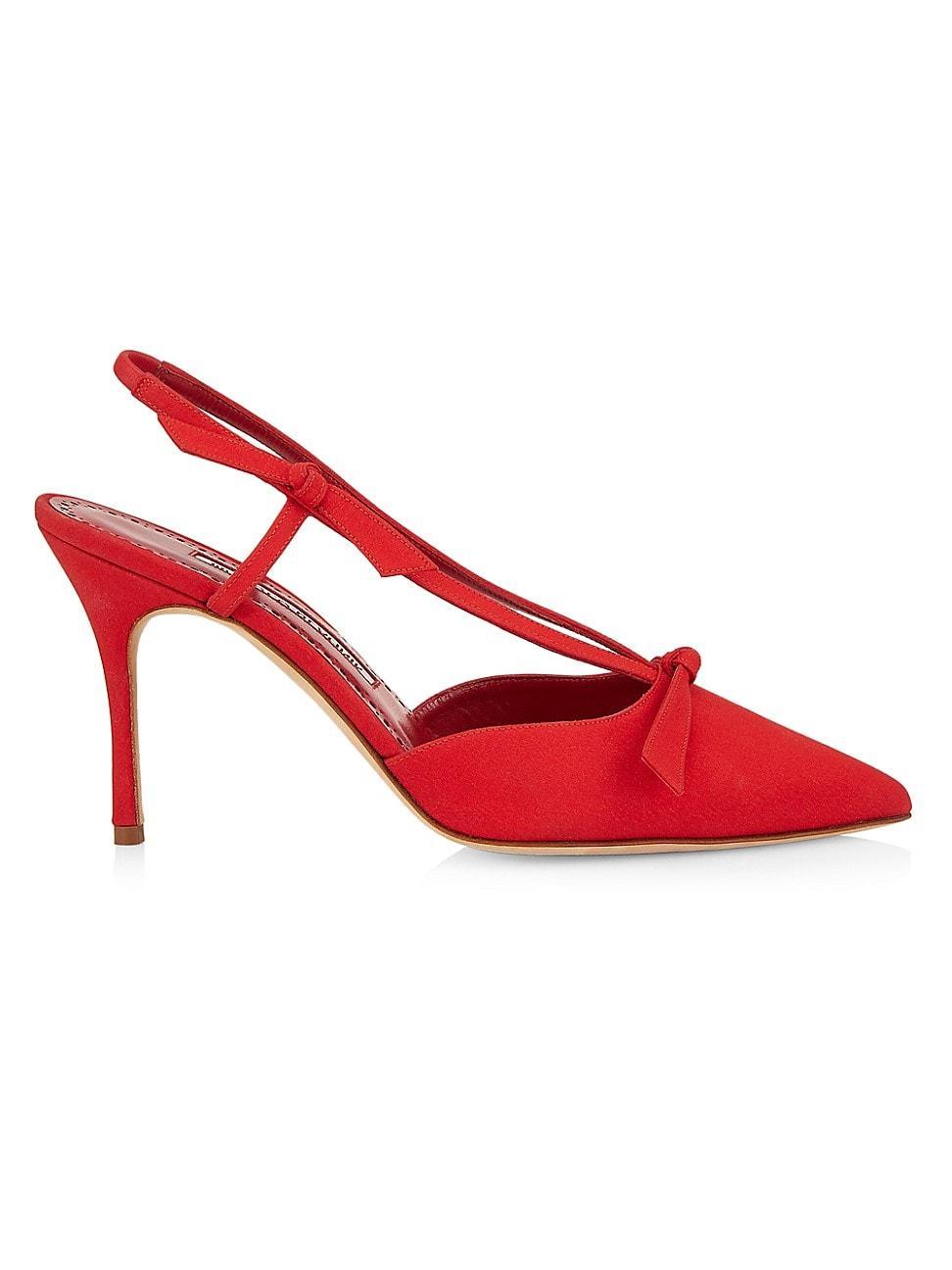 Cortintia Satin Bow Slingback Pumps Product Image