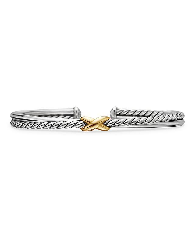 Womens Petite X Center Station Bracelet with 18K Yellow Gold Product Image