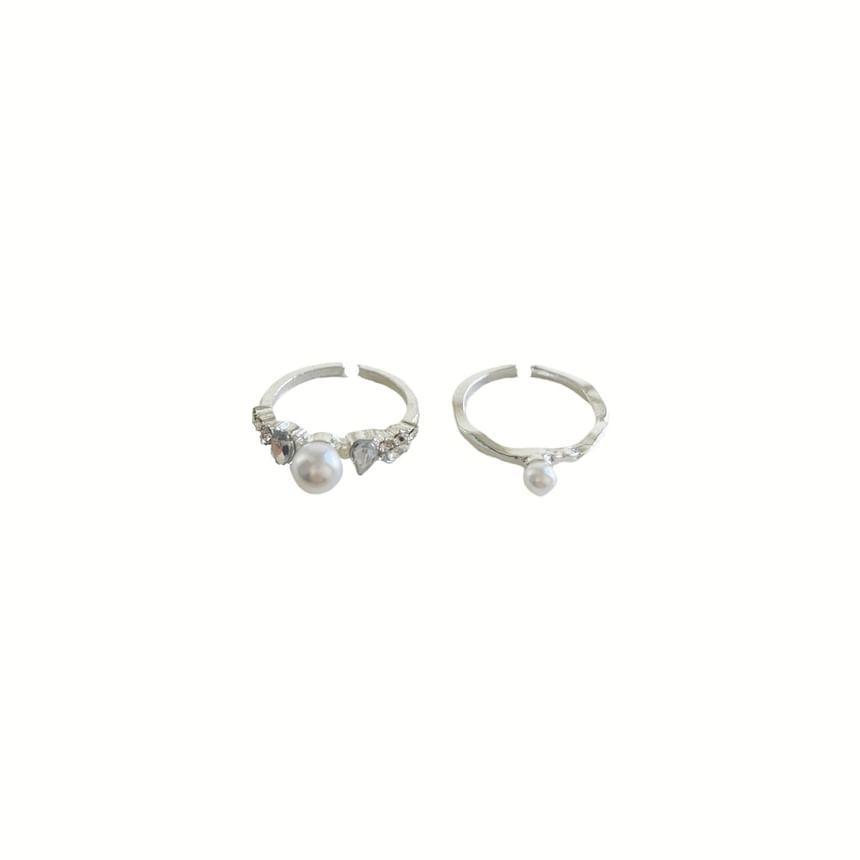 Faux Pearl Open Ring Product Image