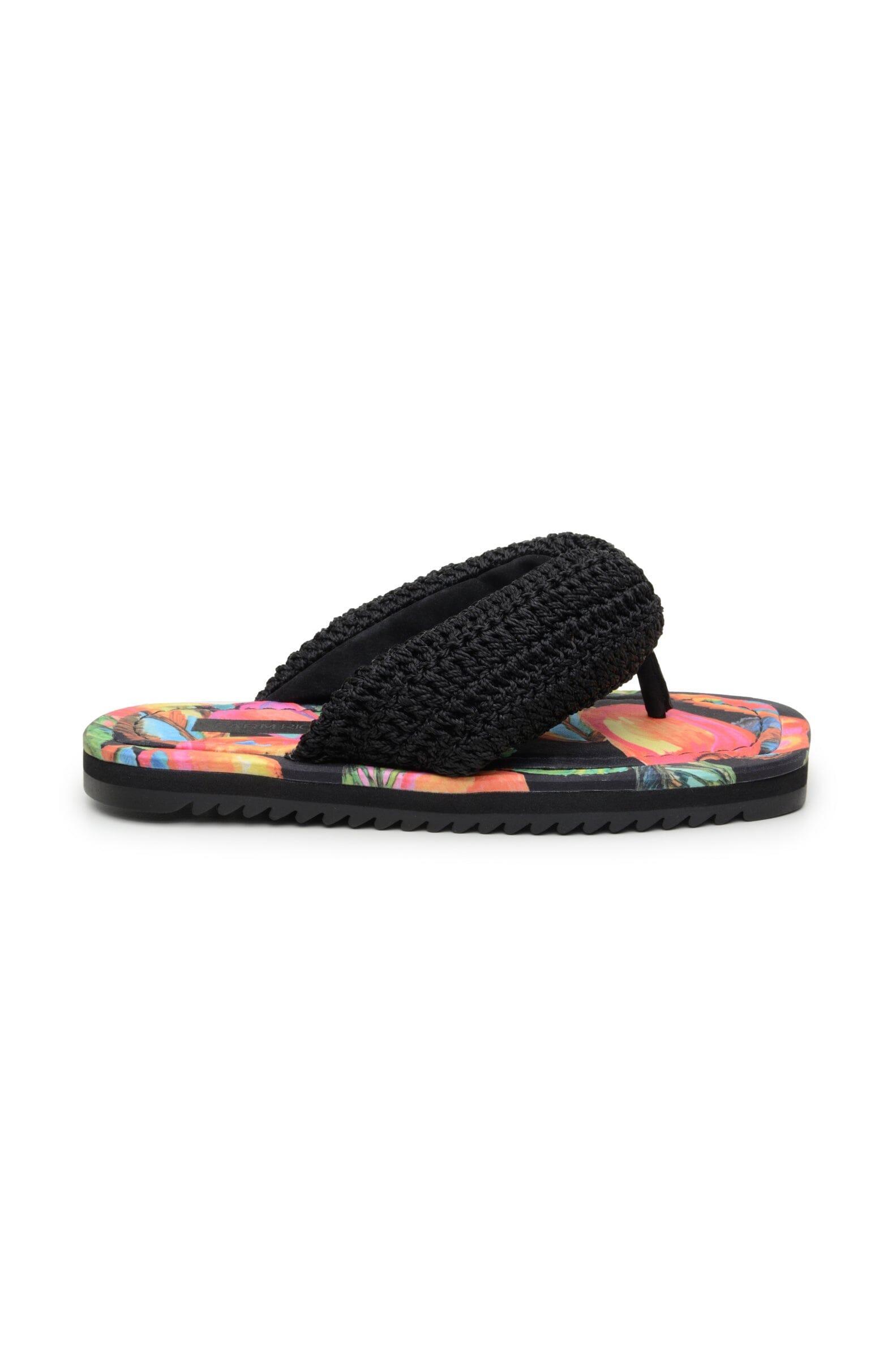 Cashew Crochet Puffy Flip Flop, CASHEW BLACK MAXI / 11 Product Image