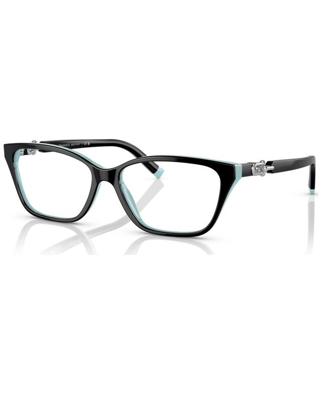 Tiffany & Co. Womens Rectangle Eyeglasses, TF222955-o - Black On Tiffany Blue Product Image