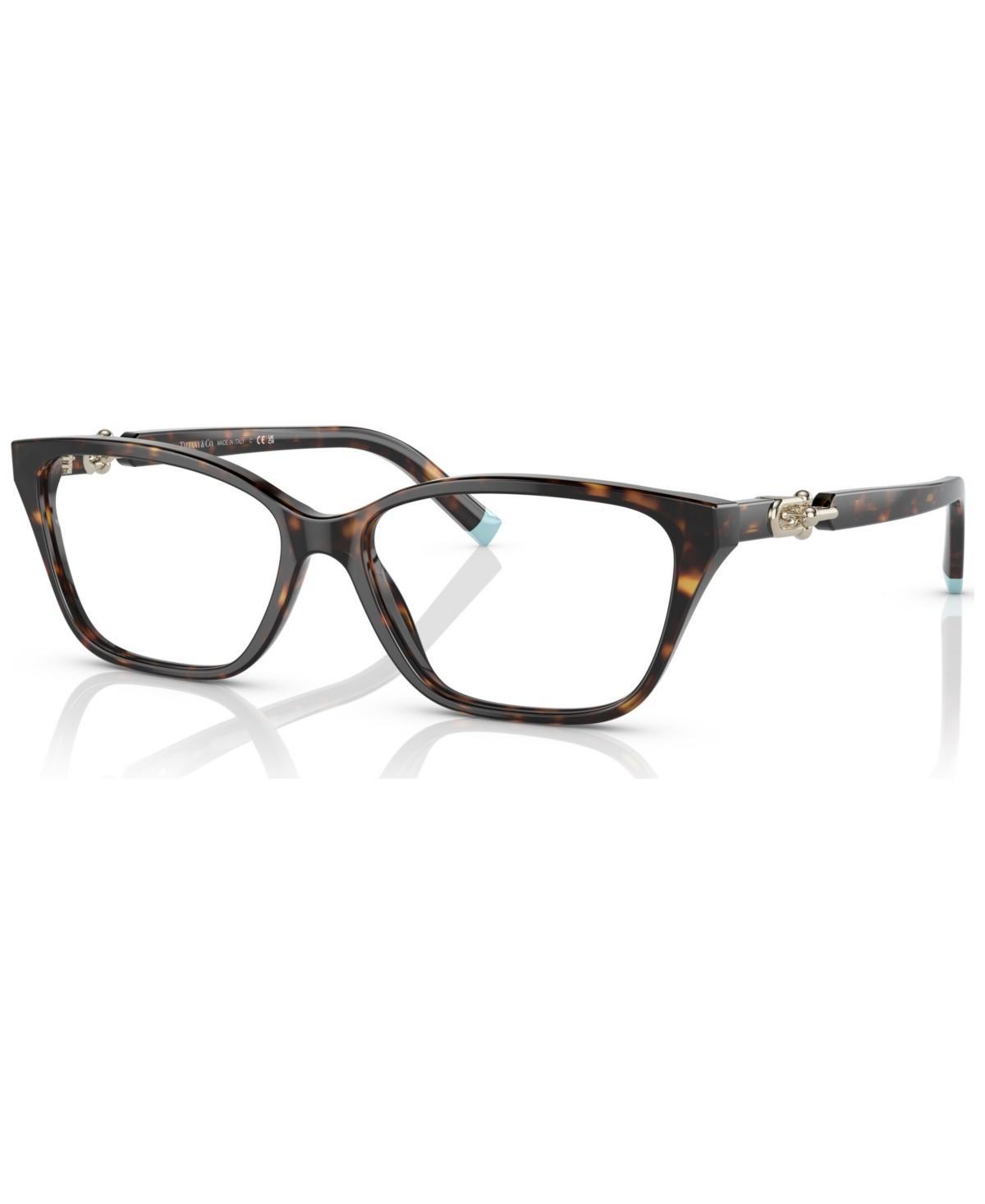 Tiffany & Co. Womens Rectangle Eyeglasses, TF2229 53 - Havana Product Image