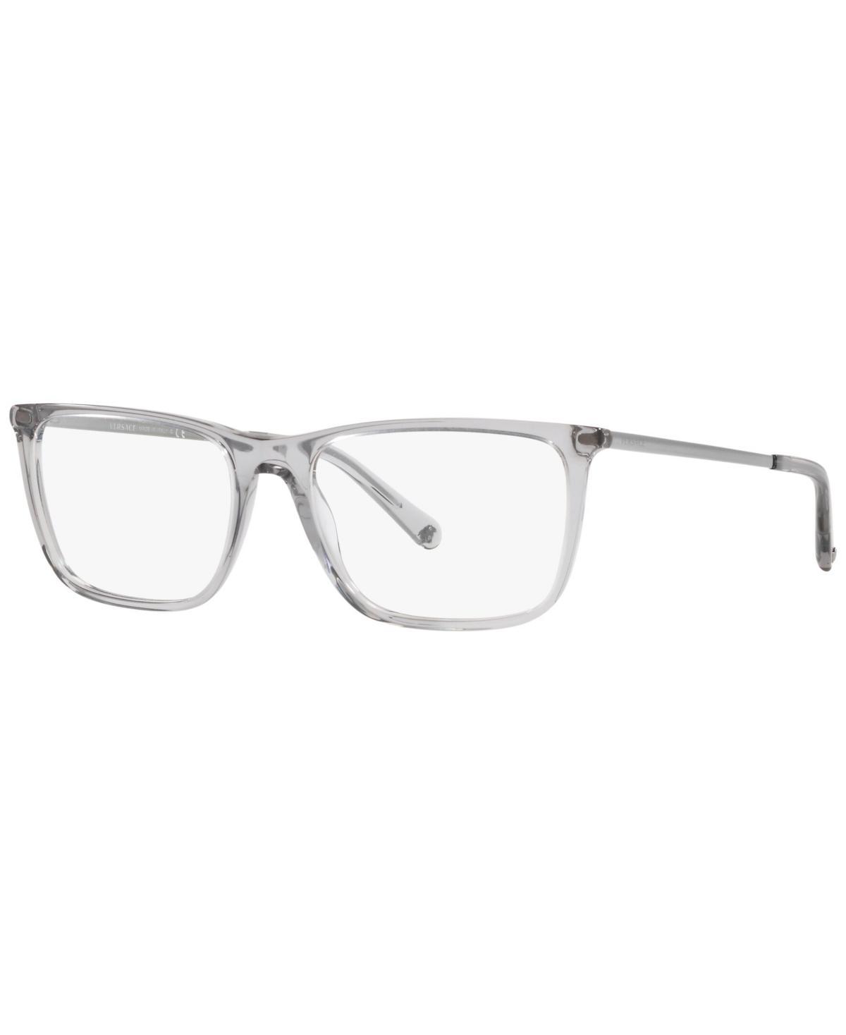 Versace VE3301 Mens Pillow Eyeglasses - Transparent Gray Product Image