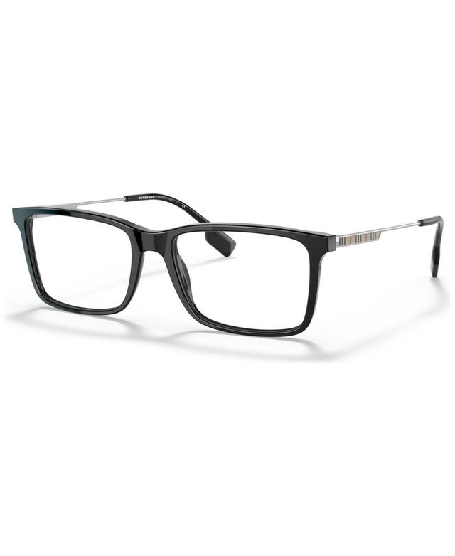 Burberry Mens Rectangle Eyeglasses, BE233957-o - Black Product Image