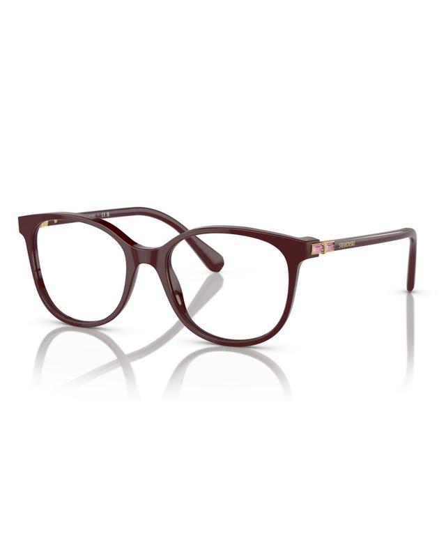 Swarovski Womens Eyeglasses, SK2002 - Solid Burgundy Product Image