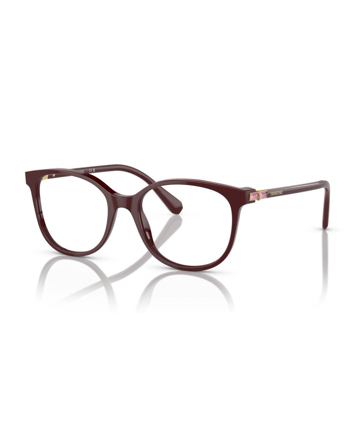 Swarovski Womens Eyeglasses, SK2002 - Solid Burgundy Product Image