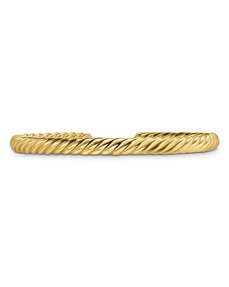 Mens Cable Cuff Bracelet in 18K Yellow Gold, 6MM Product Image