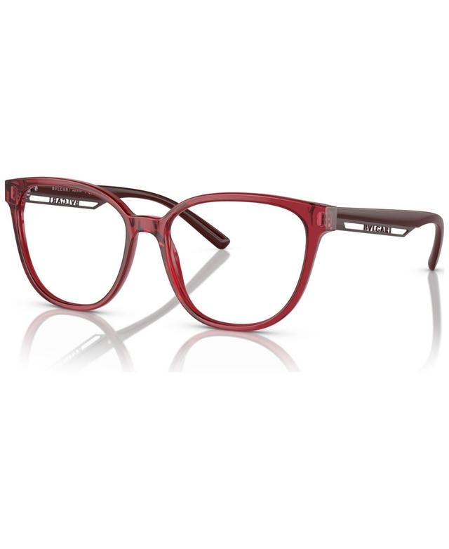 Versace Womens Cat Eye Eyeglasses, VE3304 53 - Transparent Red Product Image