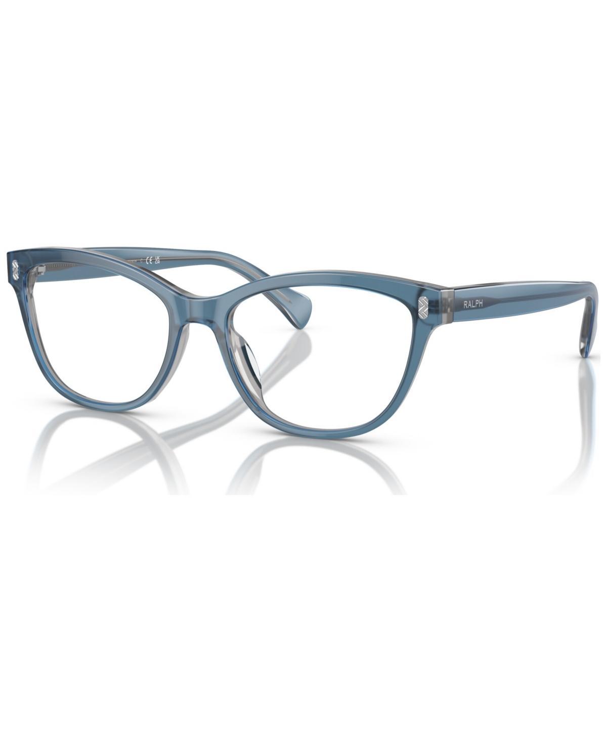 Ralph by Ralph Lauren Womens Oval Eyeglasses, RA7152U 54 - Transparent Blue On Light Gray Product Image