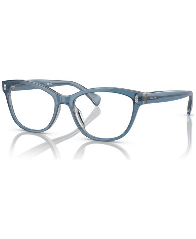 Ralph by Ralph Lauren Womens Oval Eyeglasses, RA7152U 54 - Transparent Blue On Light Gray Product Image