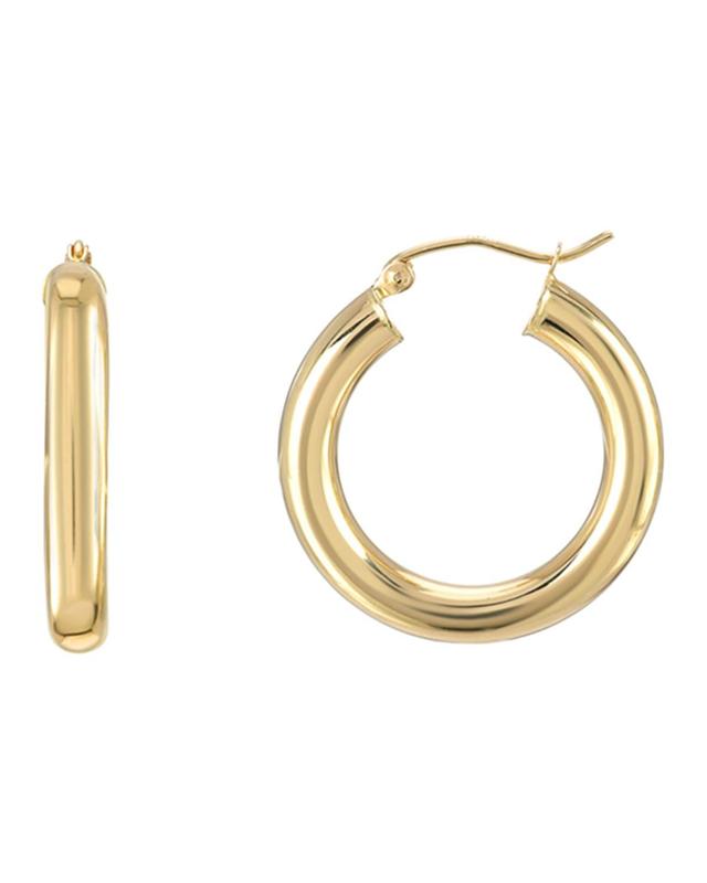 Zoe Lev Womens Small Thick Hoop Earrings in Gold Product Image