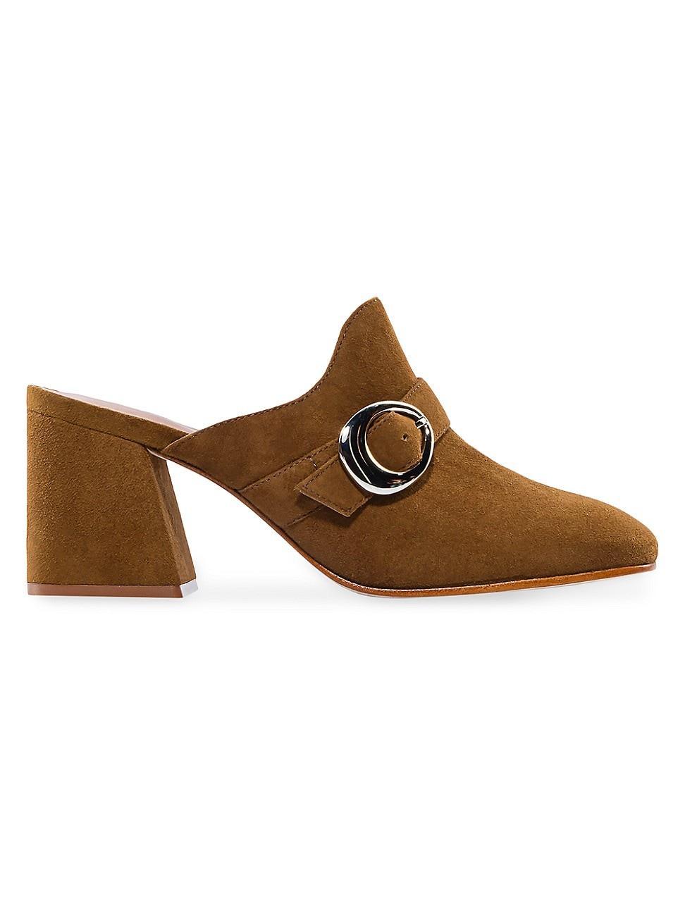 Womens Natasia Suede Mid Heel Mules Product Image