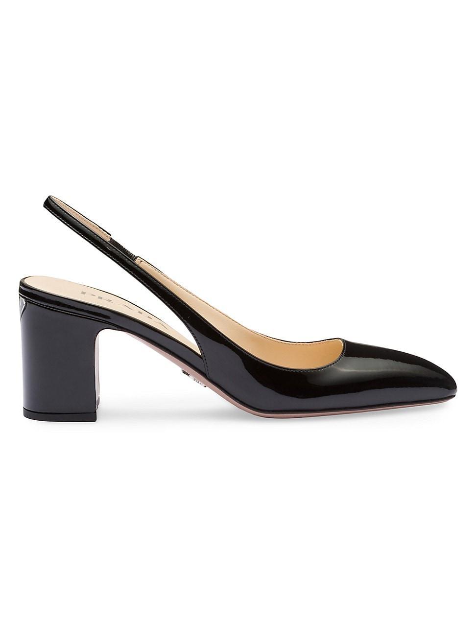 Womens Patent-Leather Slingback Pumps Product Image