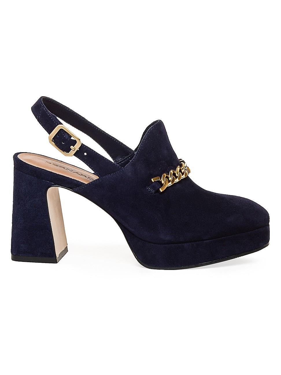 Womens Napa Suede Platform Mules Product Image