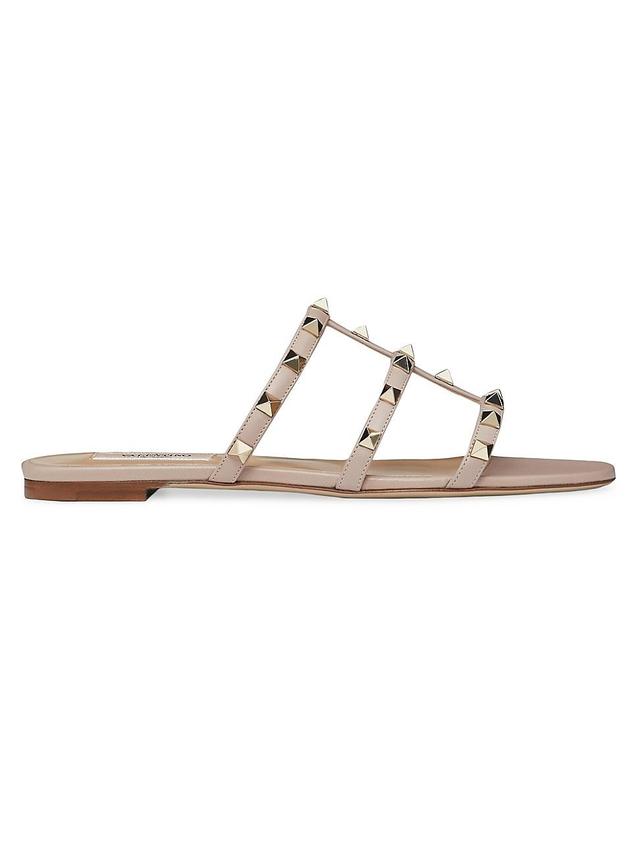 Womens Rockstud Flat Slide Sandals Product Image