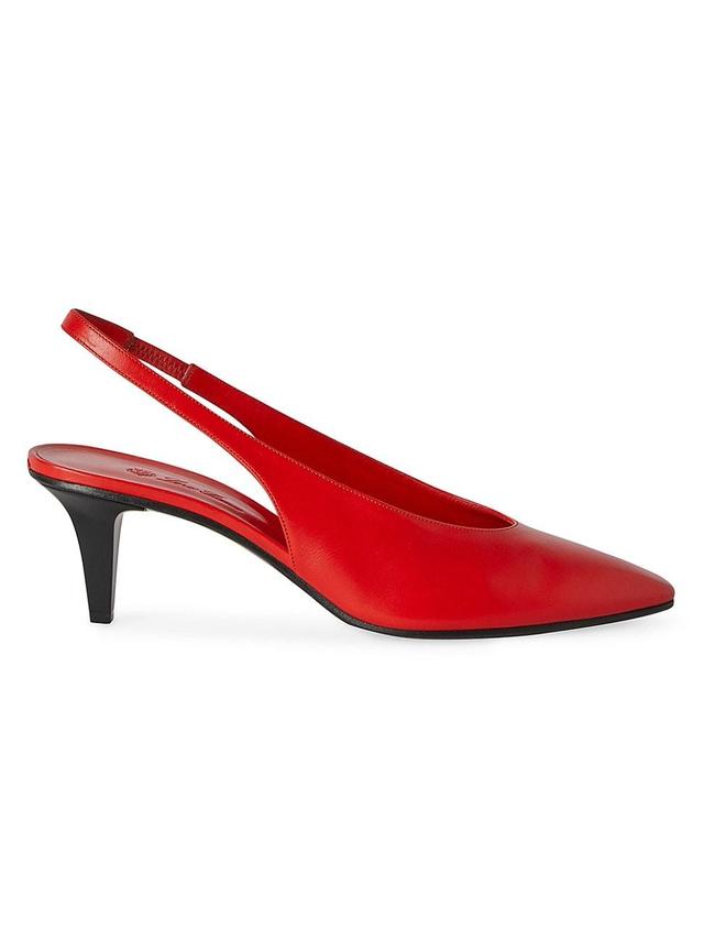 Womens Rebecca Leather Slingback Pumps Product Image