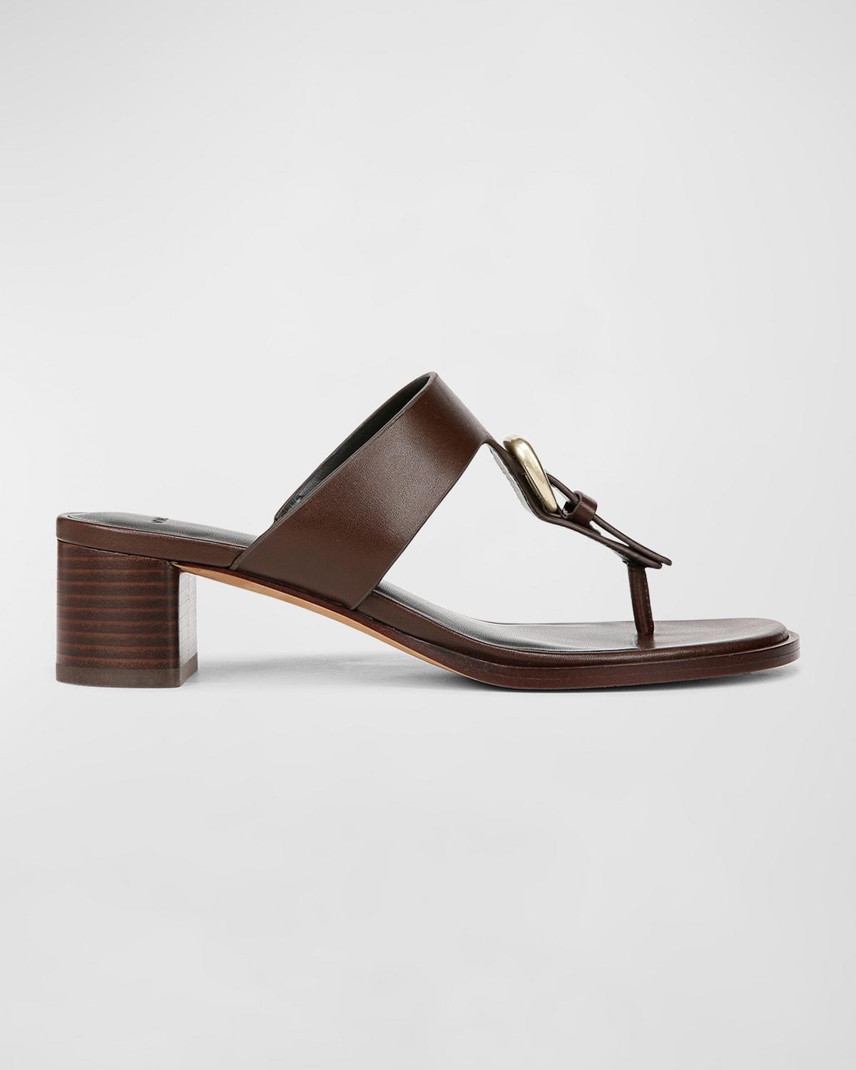 Womens Aubrey Leather Thong Sandals Product Image