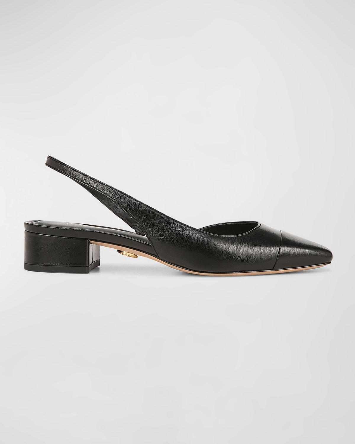 Womens Cecile Leather Slingback Pumps Product Image