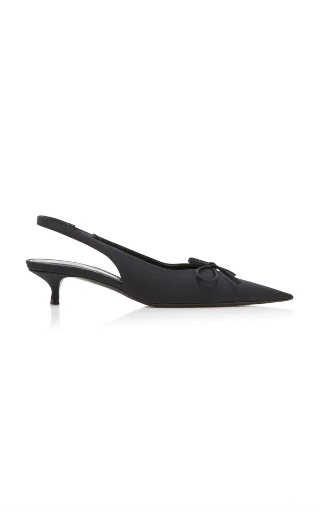 BALENCIAGA Knife Bow-detailed Slingback Pumps In Black Product Image