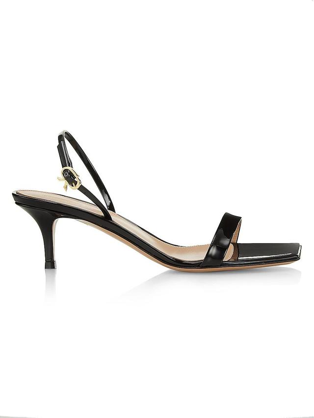 Womens Slingback Patent Leather Sandals Product Image