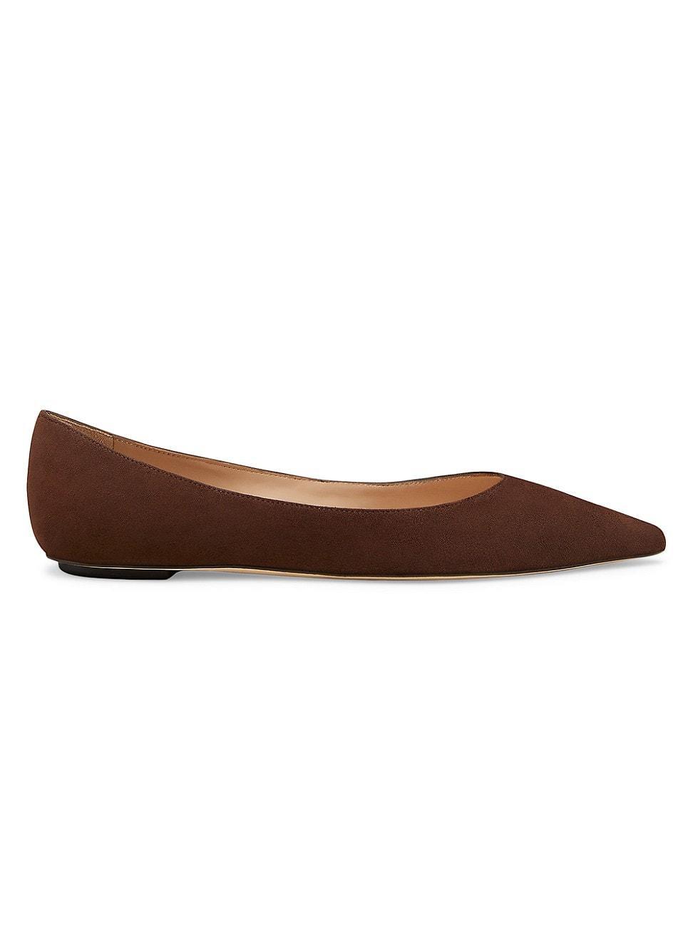 Emilia Suede Point-Toe Ballerina Flats Product Image