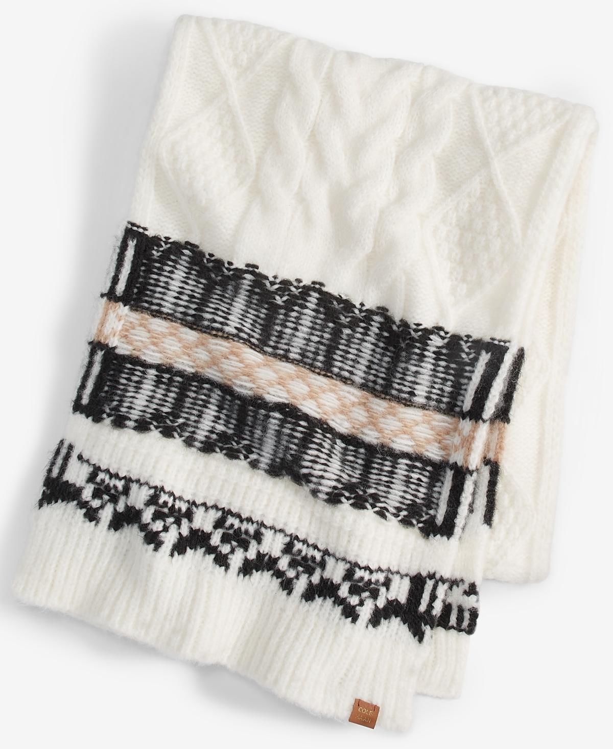 Cole Haan Womens Reversible Fair Isle Scarf Product Image