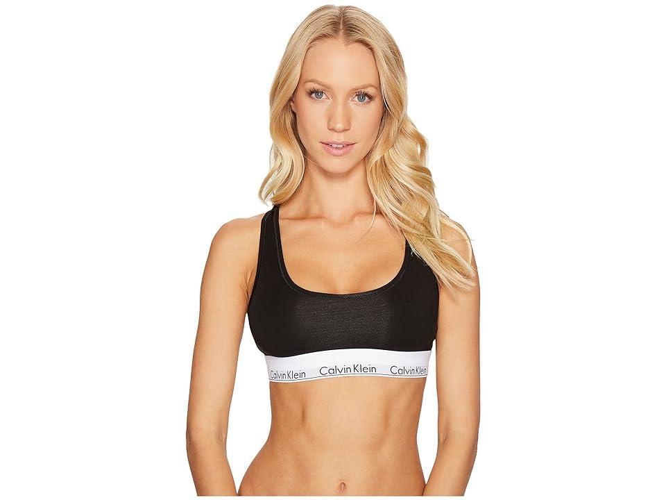 Calvin Klein Modern Cotton Unlined Bralette F3785, Womens Black Product Image