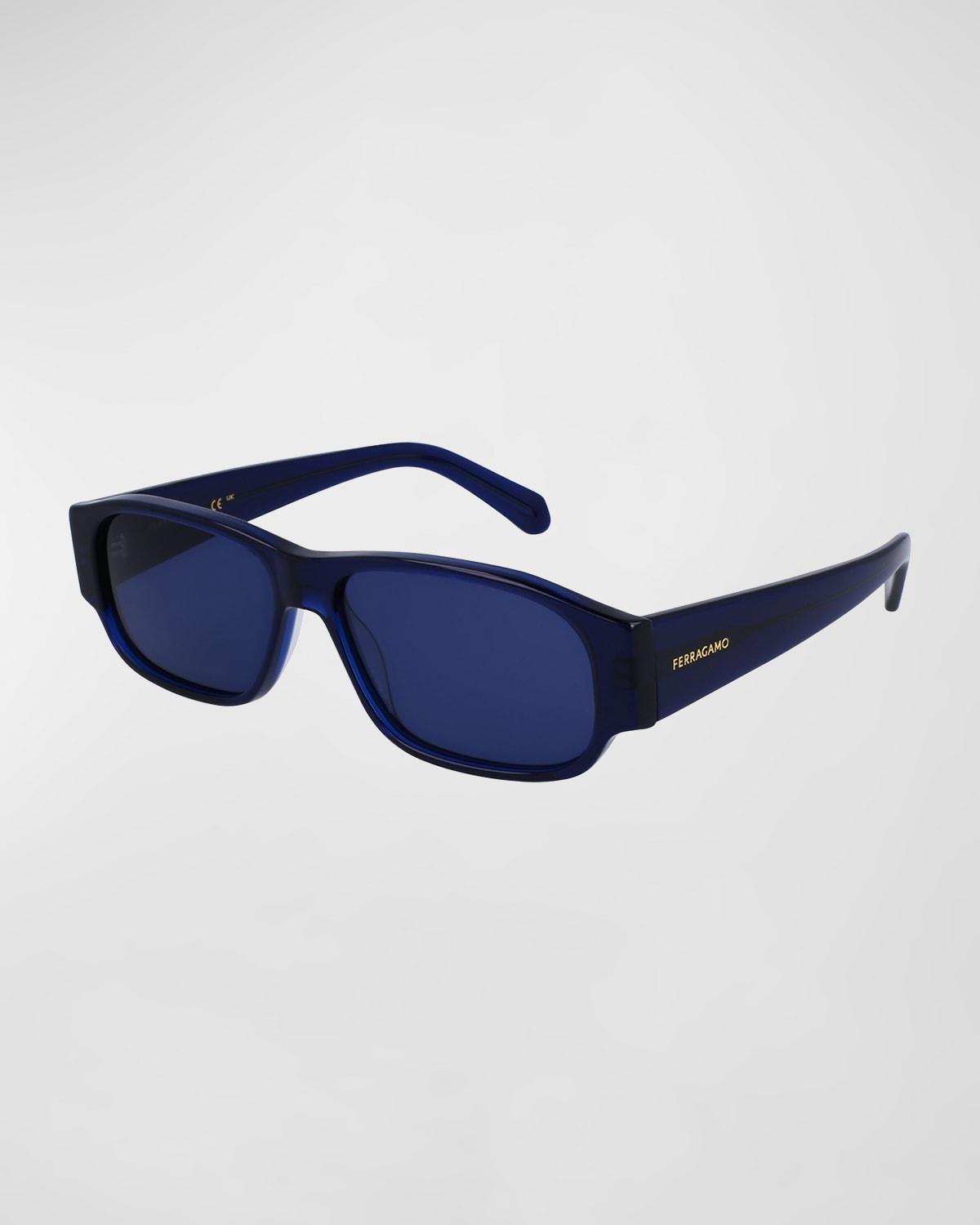 FERRAGAMO 57mm Rectangular Sunglasses Product Image