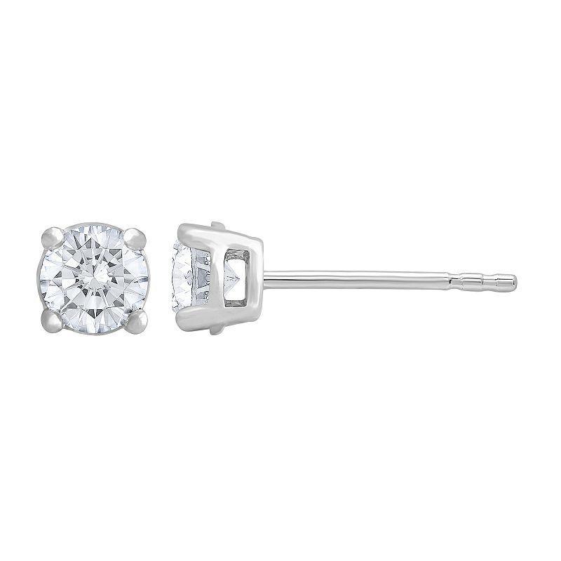 Diamond Medley 14k White Gold 3/4 Carat T.W. Lab-Grown Diamond Stud Earrings, Womens, 14k Whgold Product Image