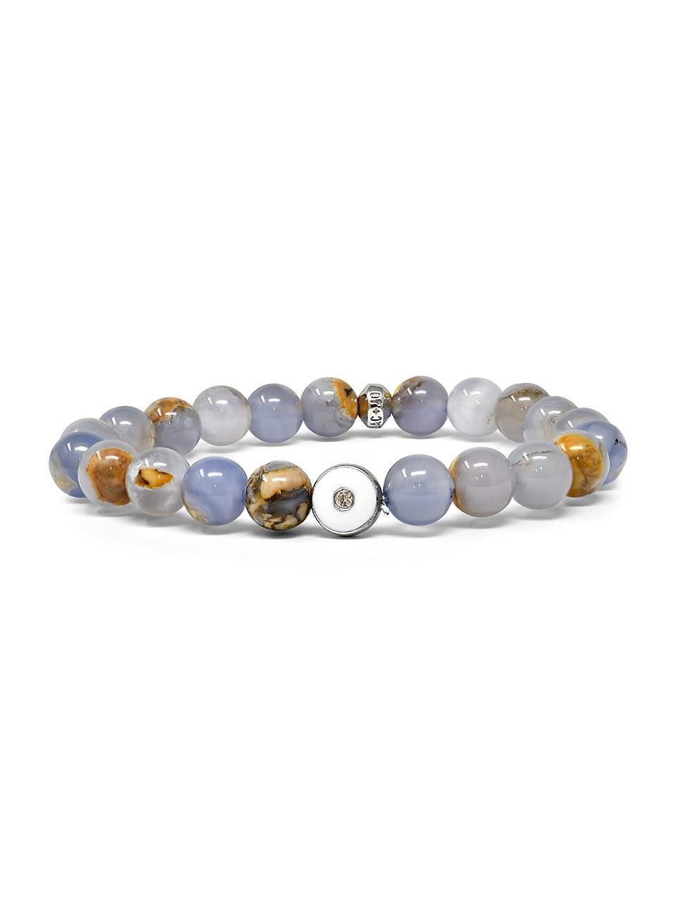 Womens Jac + Jo Chalcedony & Topaz Beaded Bracelet Product Image